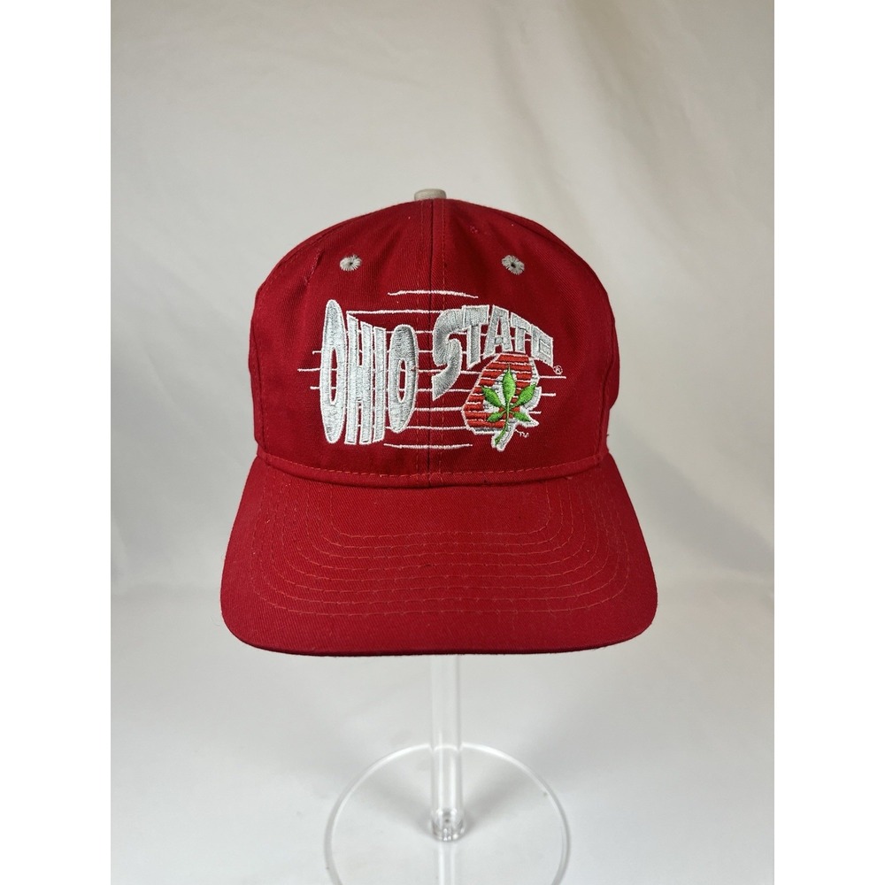 Vintage 90s Ohio State Buckeyes #1 Apparel Red Hat Cap Made in USA NCAA